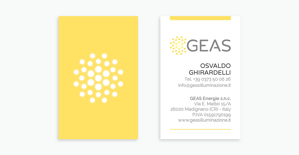 Branding e visual design GEAS Illuminazione
